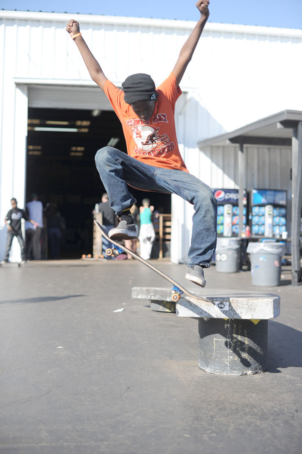 Next up is Moise Germain with a frontside 180
